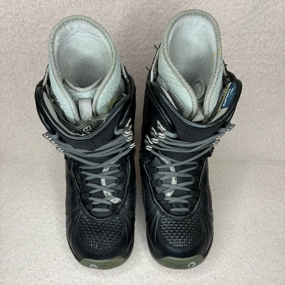 Burton Sabbath Black Snowboard Boots Men’s 9 Gray Laces GREAT CONDITION Winter